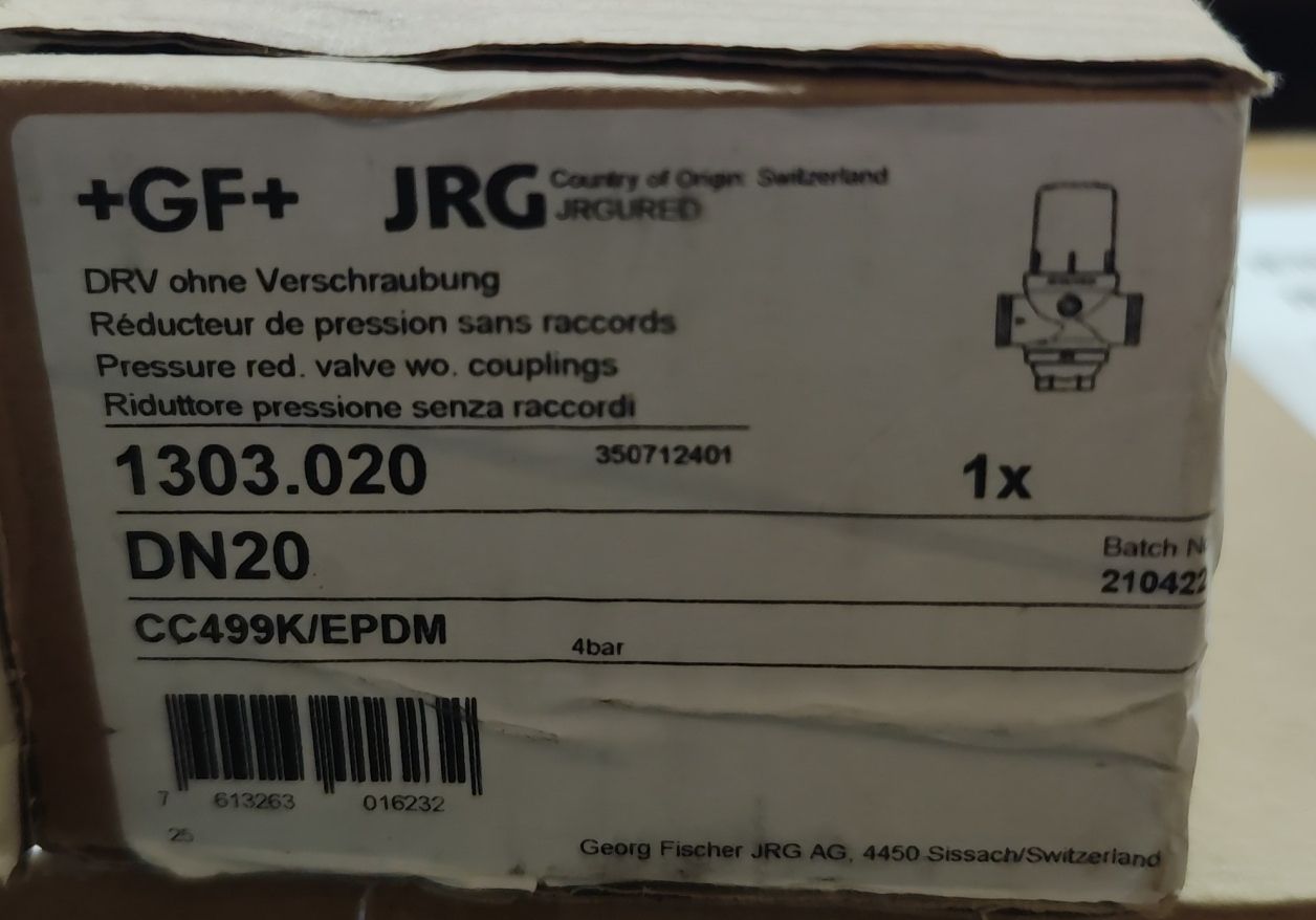 Rubinetteria: Réducteur de pression GF+ JRG DN20 neuf printemps – Nuovo e nell'imballaggio originale da vionnaz venduto da Bratschi-Shop