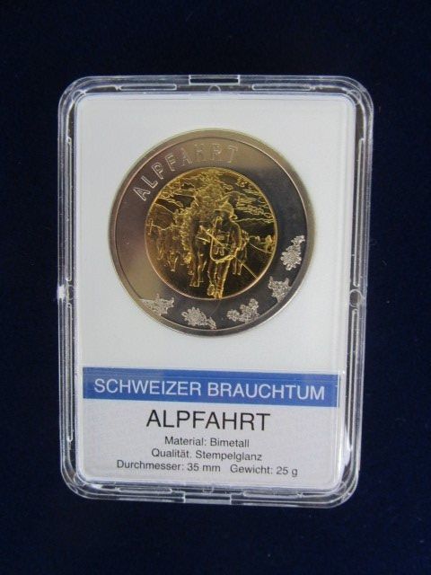 Medaglie: Schweizer Brauchtum - Alpfahrt – Nuovo e nell'imballaggio originale da Luzern venduto da Horoskop1