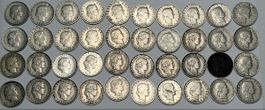 40 pièces 0.20ct 1884-1900 