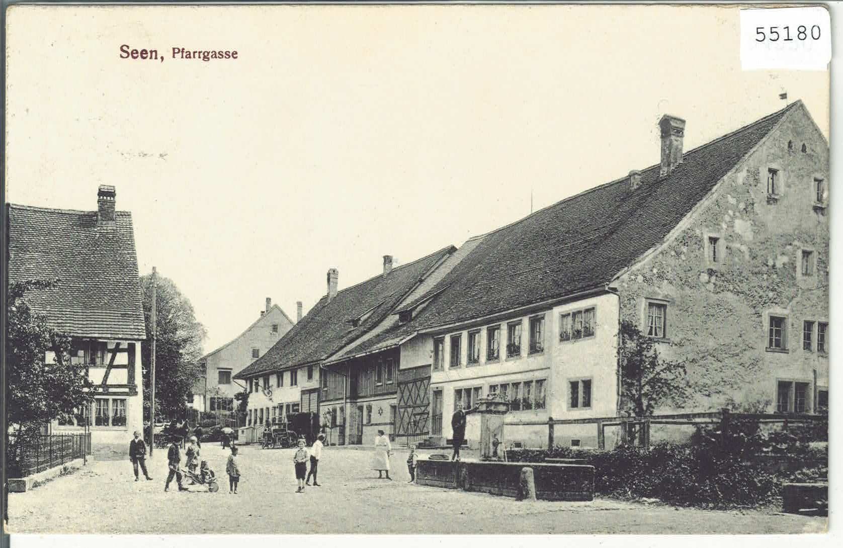 Cartoline postali: Seen - Pfarrgasse - Brunnen - animee – Usato da Ettingen venduto da Kartenplanet