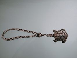 Alter Schlüsselanhänger Schildkröte Silber gepunzt