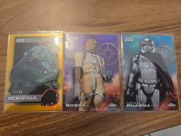 Lotto Star Wars Chrome carte Rokkna Bossk Phasma numerate