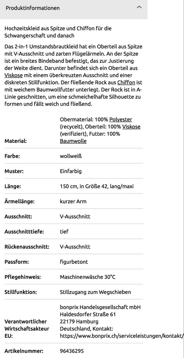 Kleider: Umstandsbrautkleid, 2-in-1, mit Spitze – Neu (gemäss Beschreibung) aus St. Gallen von ste_k7tp 9
