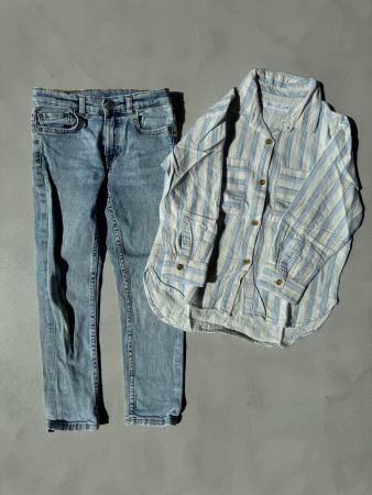 Kleiderpaket Jeans & Bluse, 128