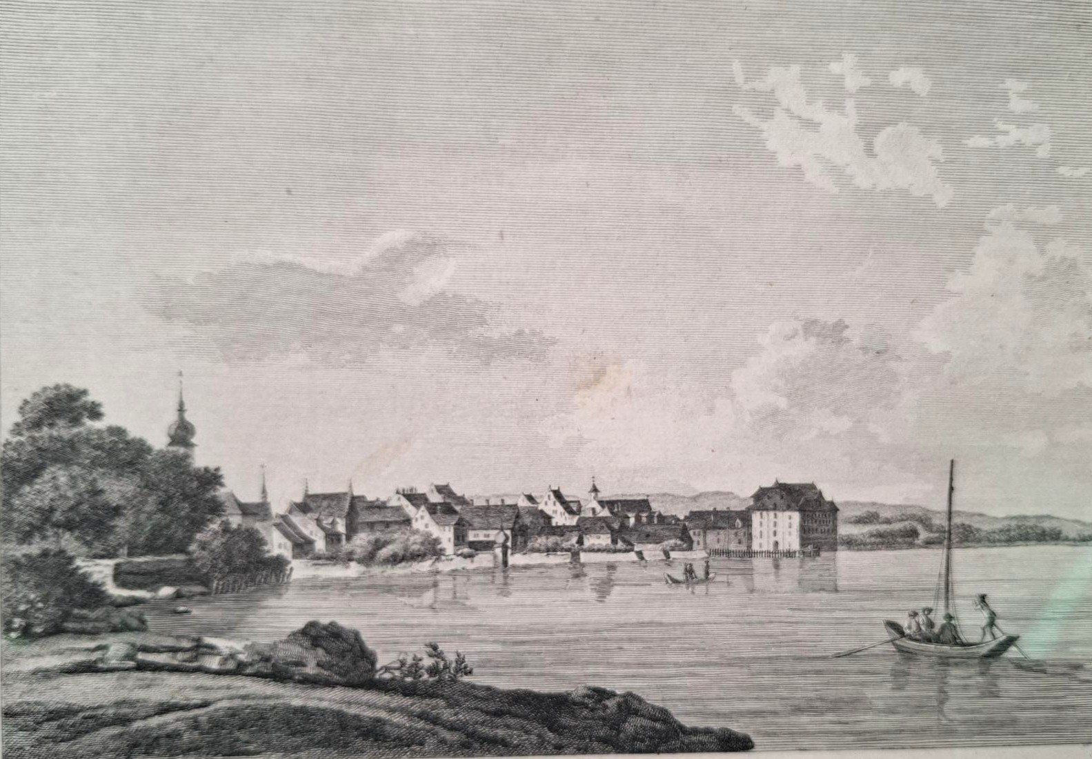 Dipinti: Rorschach am Bodensee Radierung 1780 Pérignon – Usato da Wil SG venduto da Restwert_Wil 1