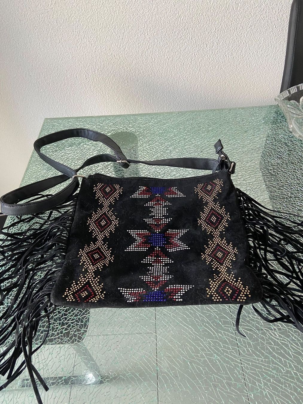 Borse da donna: Neue schwarze Damentasche mit Strasssteinchen – Nuovo e nell'imballaggio originale da Oftringen venduto da andrax