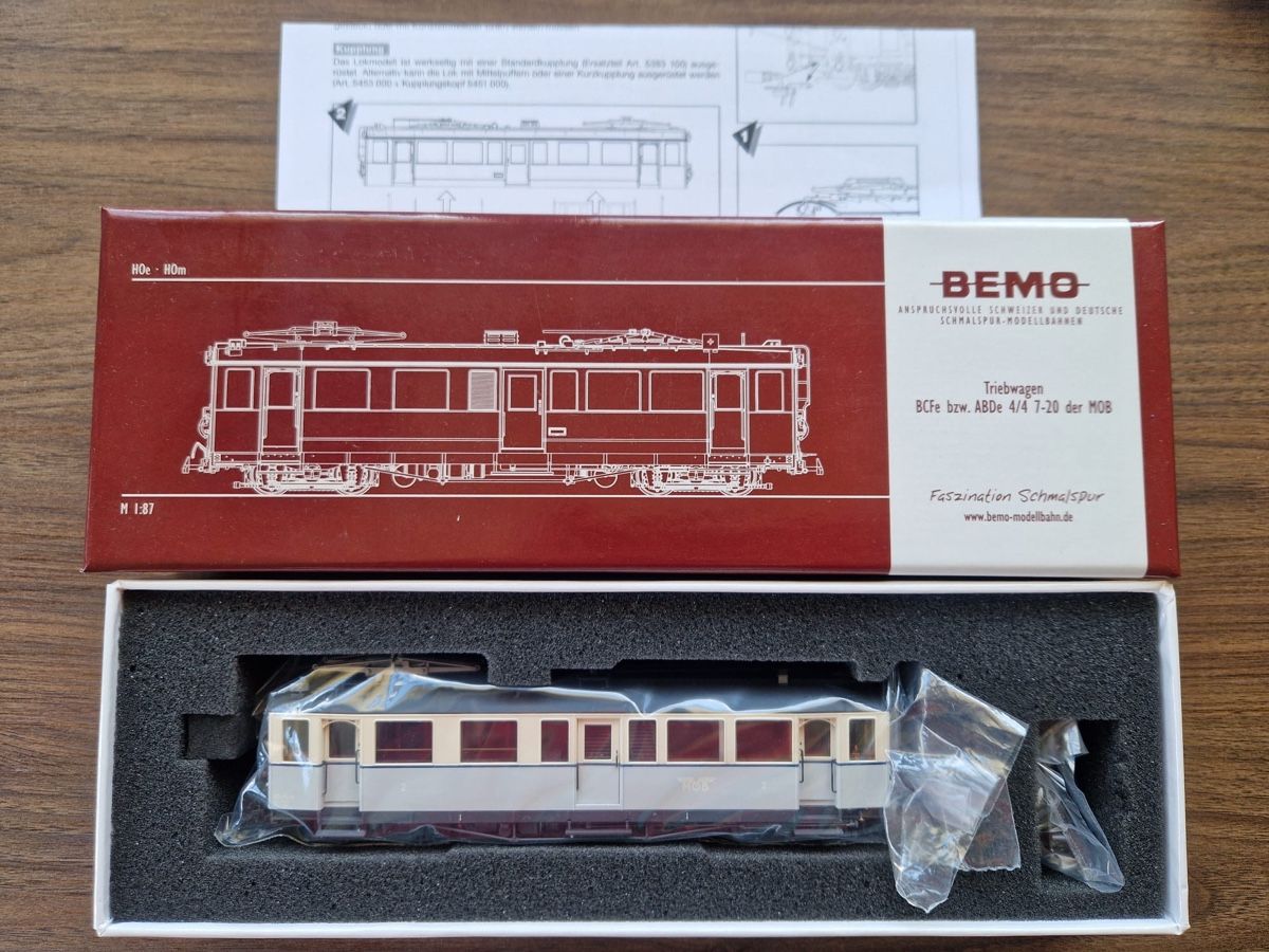 Bemo Modellini di ferrovie: Bemo MOB ABDe 4/4 Nostalgietriebwagen – Nuovo (secondo la descrizione) da Unteriberg venduto da pineappleMa 3