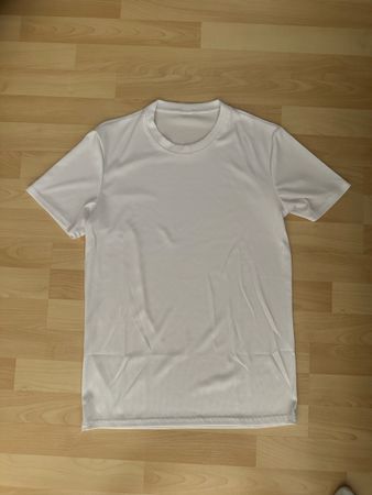 T-Shirt weiss Rundhals Herren Grösse M