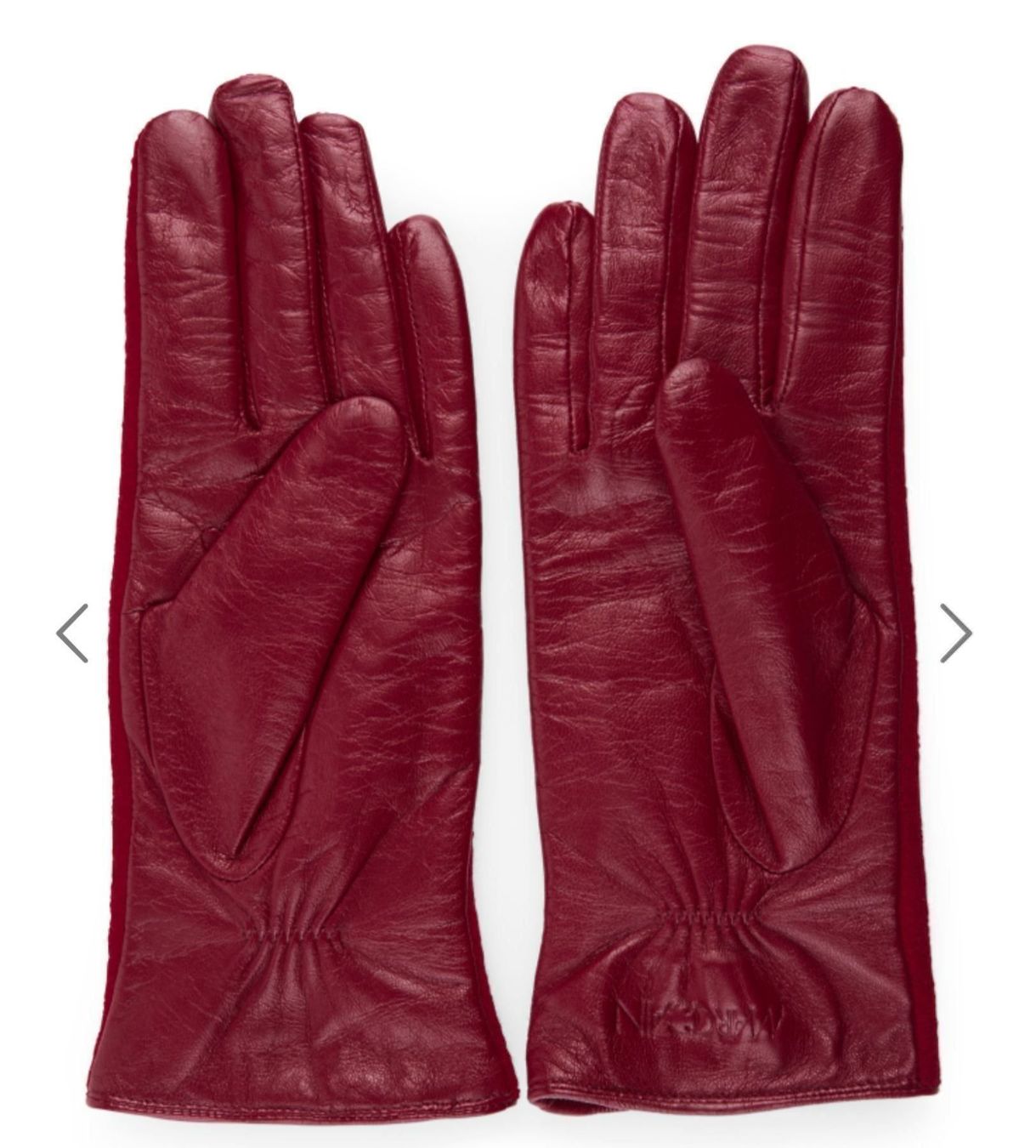 Marc Cain Guanti & manicotti: Marc Cain Leder Handschuhe/Wolle N3/6,5 – Nuovo e nell'imballaggio originale da Volketswil venduto da praxis12