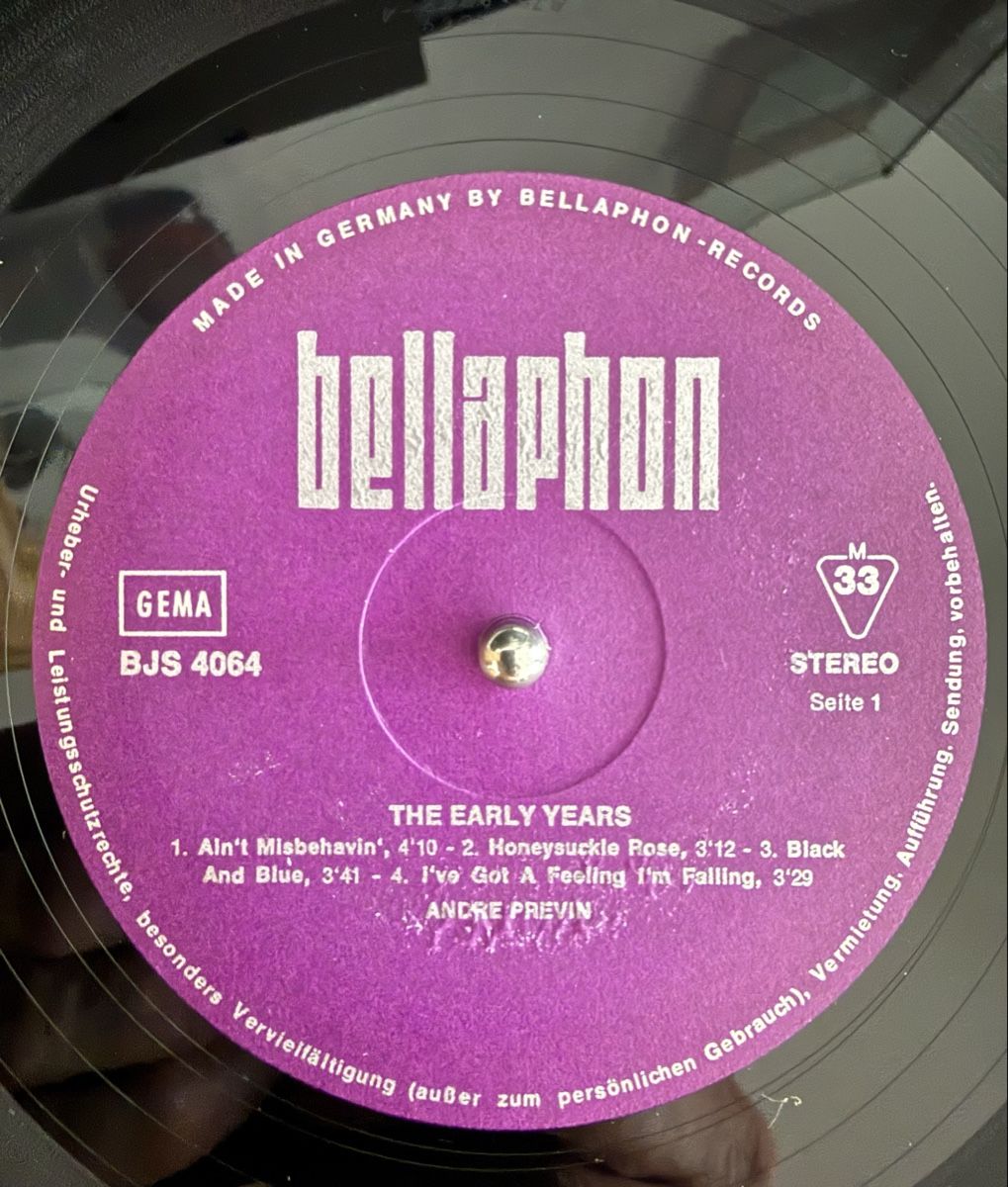 Vinyles: Schallplatte Andre Previn The Early Years  – D'occasion à Goldach par Messerguru 5