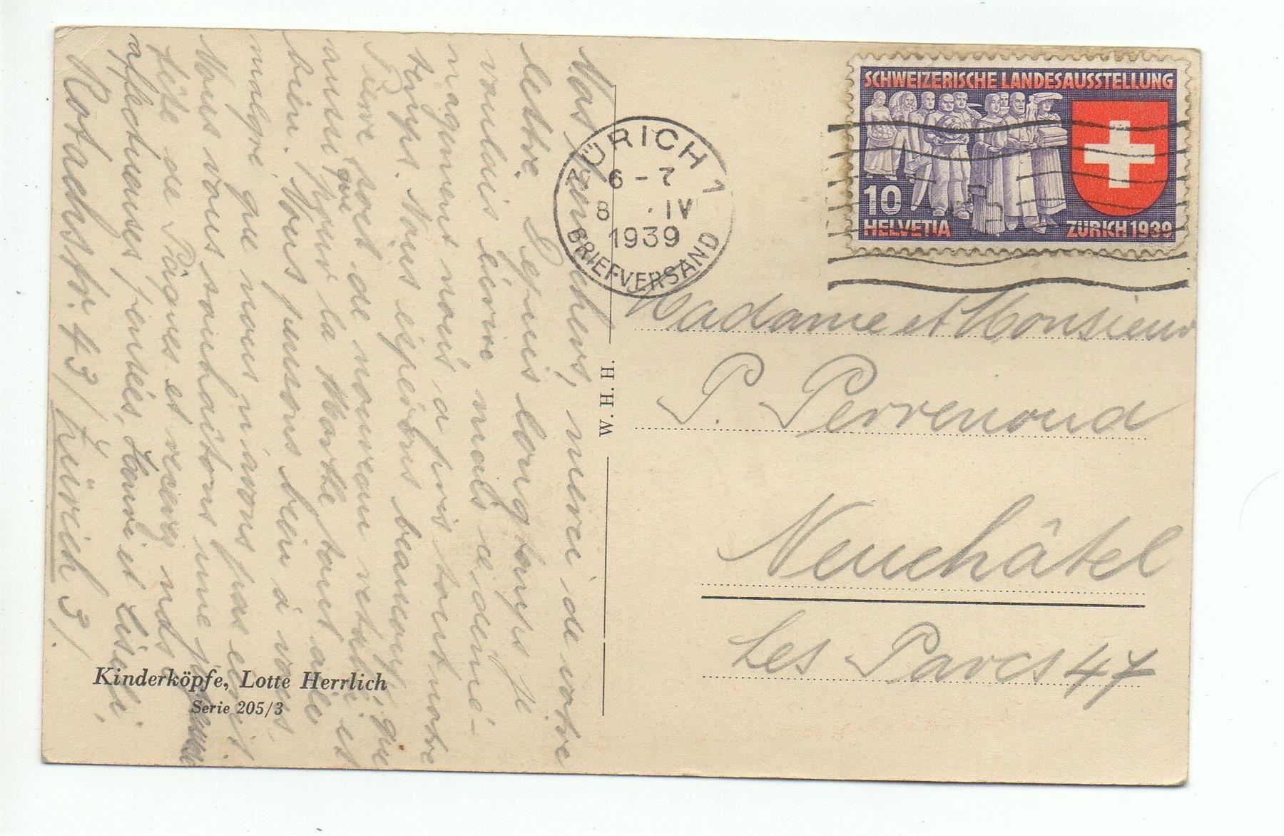 Cartes postales: LOTTE HERRLICH Kinderköpfe – D'occasion à Jona par philajona 1