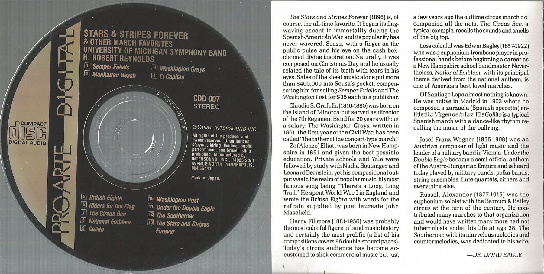 CD: STARS AND STRIPES FOREVER – Usato da Bassersdorf venduto da Garfield04 1