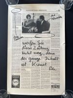 Ben Vautier, press art 1972/1973, Zeitung, handsigniert