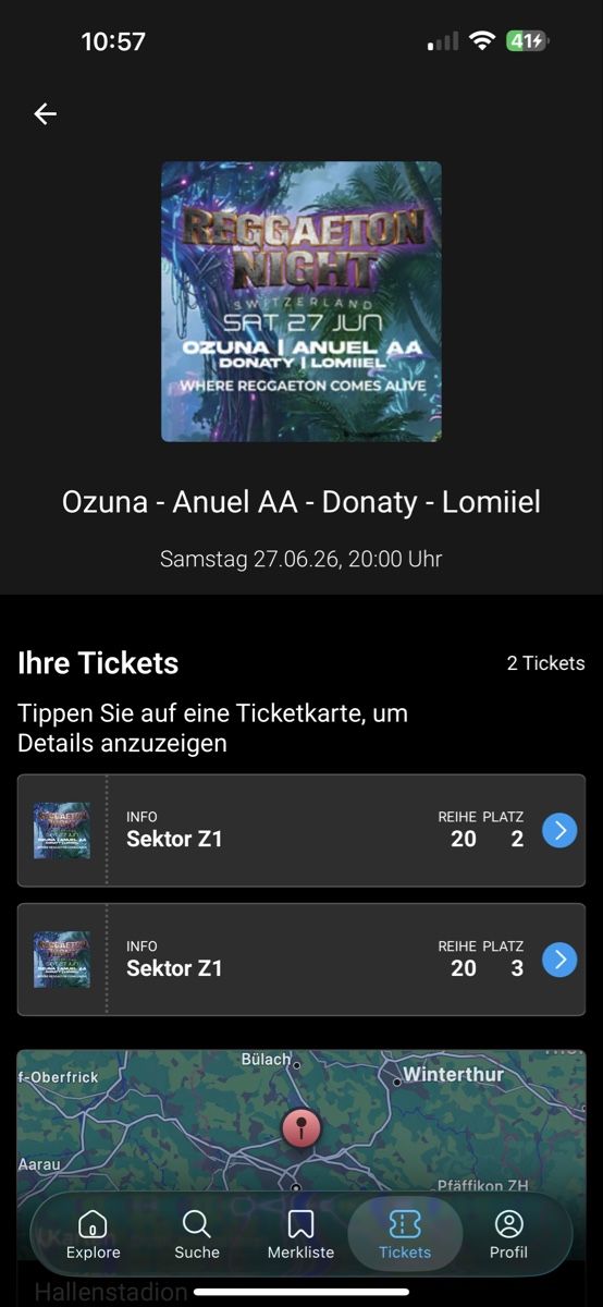Tickets: Reggaton Night / 2 Tickets 27.jun – Neu (gemäss Beschreibung) aus Volketswil von 030Mario 1