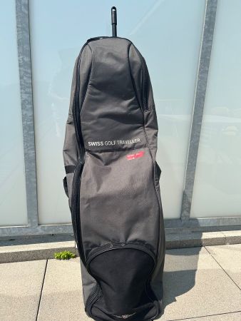 2  Swiss Golf Traveller Bag,  grau-schwarz mit Rollen