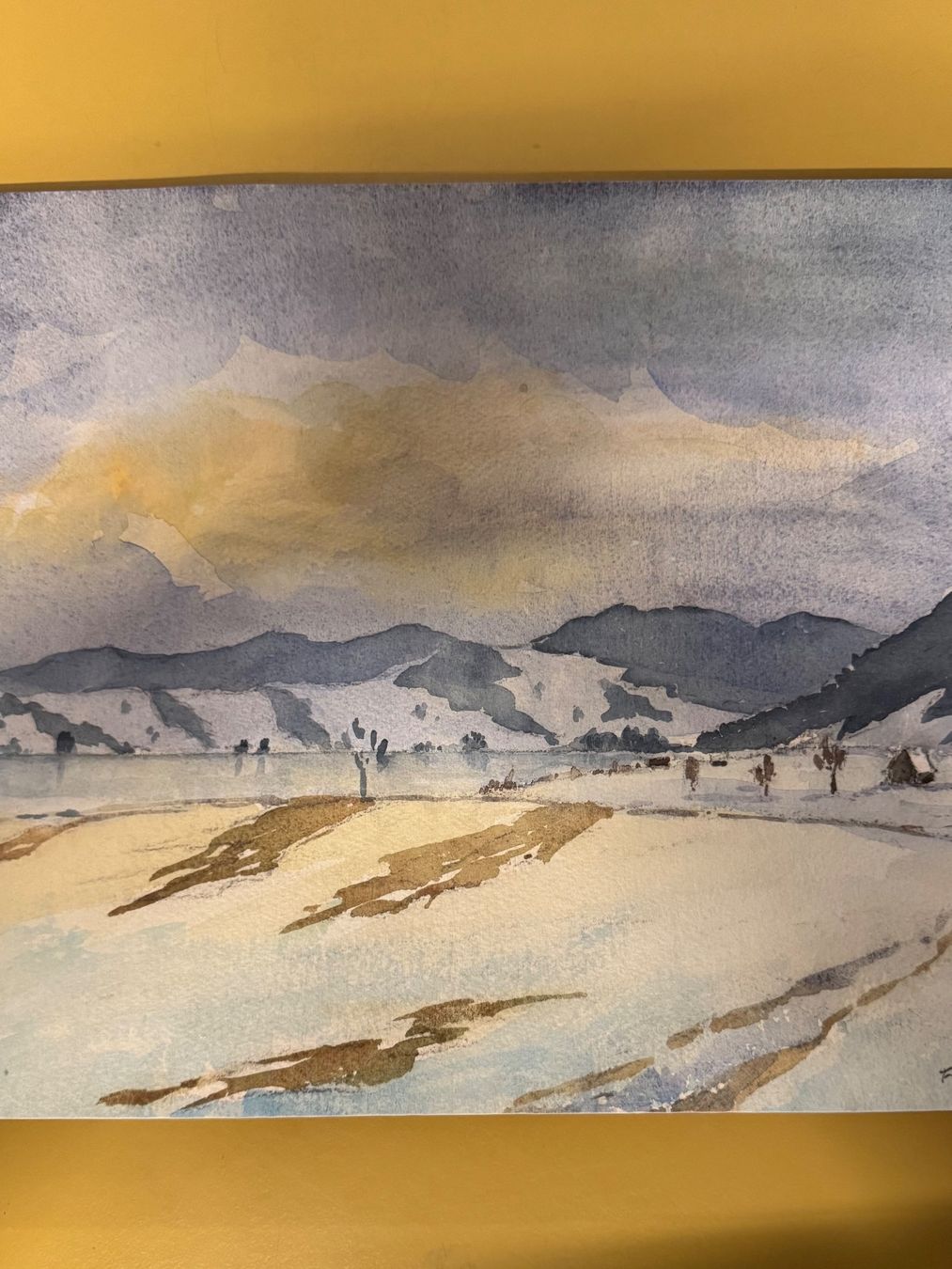 Gemälde: Aquarell Hand signiert Bild – Gebraucht aus Schlieren von Freundlich02 2