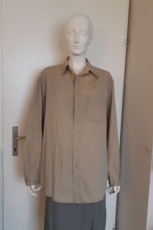 C&A Herren Hemd, Grösse L, Beige, Baumwolle, Top Zustand!