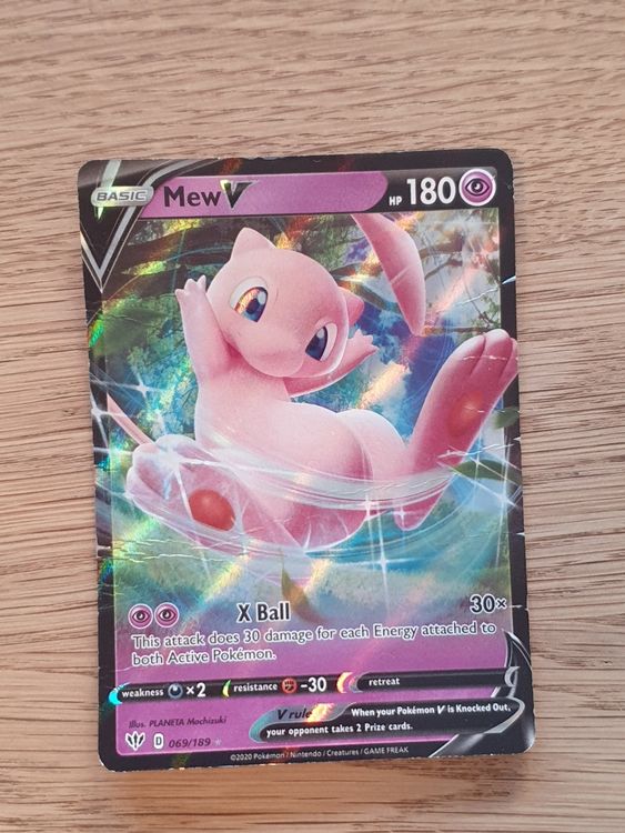 Pokémon Sammelkarte MEW V 069/189 – Einzelkarte Aus Der DARKNESS ABLAZE Serie