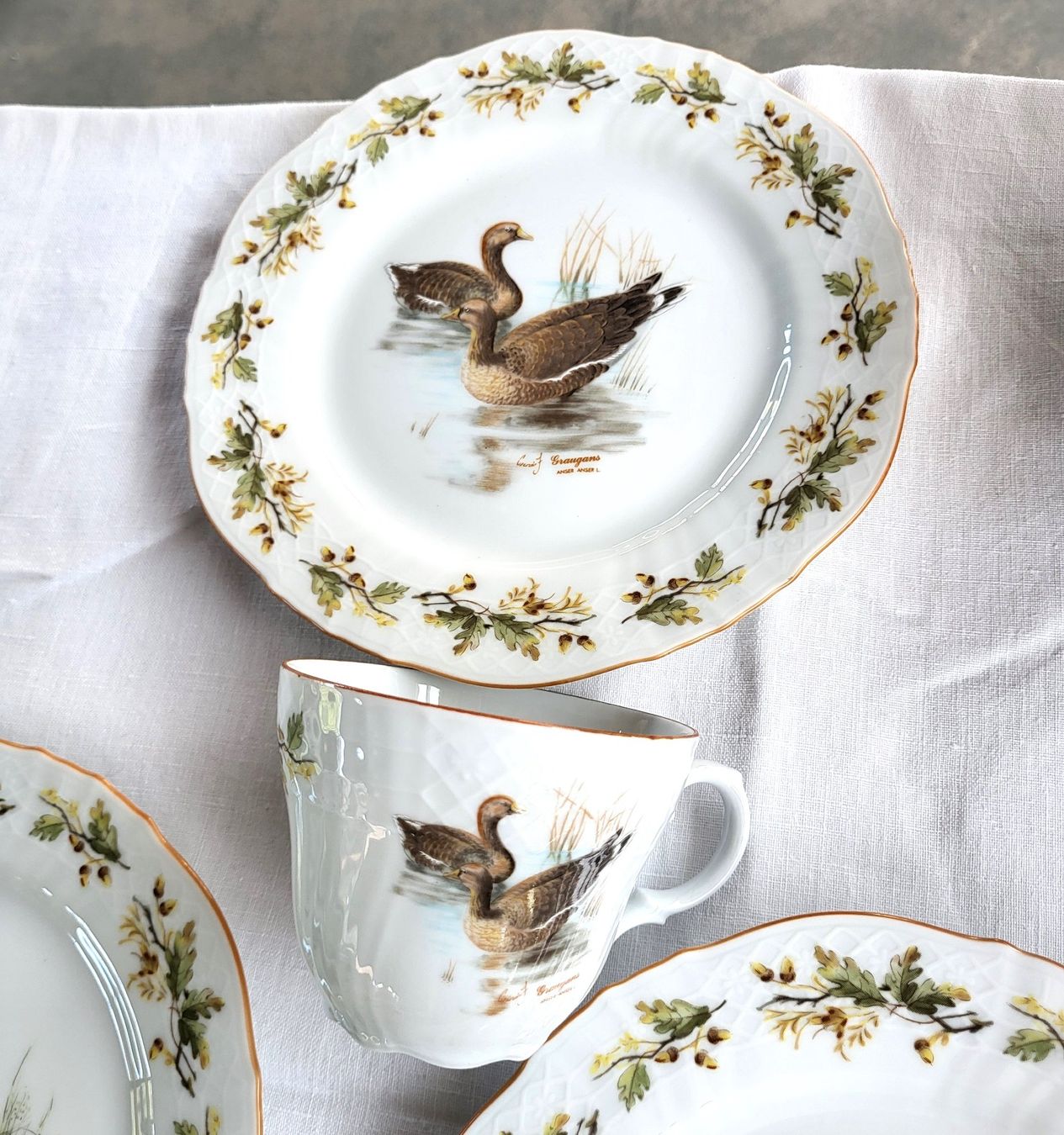Seltmann Set di piatti: Geschirrset "Jagd "Seltmann Weiden Nr. 52 – Nuovo (secondo la descrizione) da Diessenhofen venduto da Osio 4