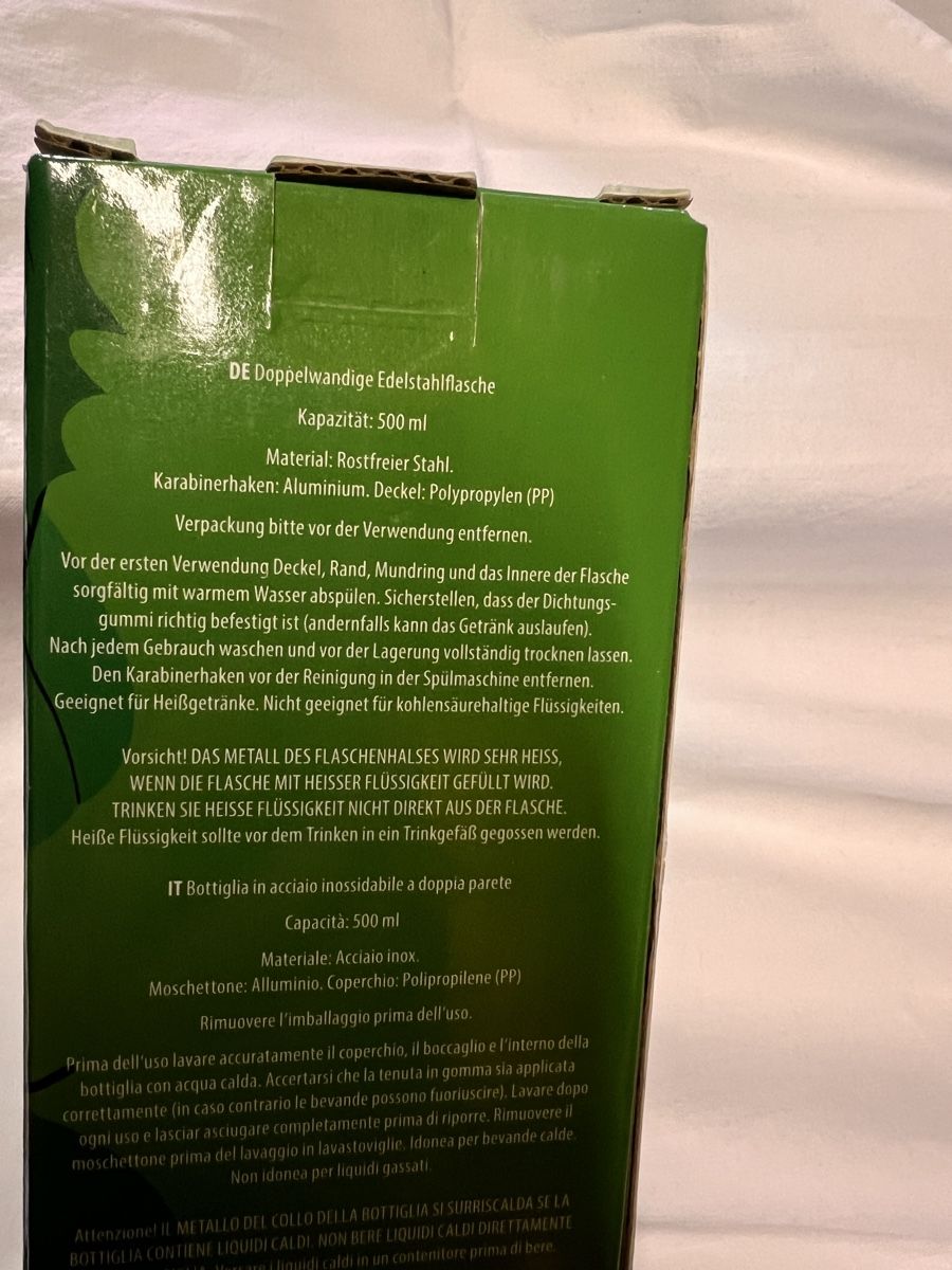 Borracce & Thermos: Neue Isolierflasche aus Edelstahl, 500ml – Nuovo e nell'imballaggio originale da Münchenbuchsee venduto da wurzel123 2