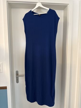 blaues Jerseykleid von C&A , Gr. L
