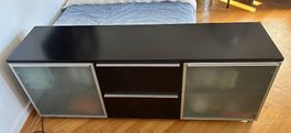 Hochwertiges Sideboard schwarz 180x47x68cm (LxTxH)