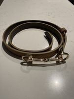 Massimo Dutti Belt XS/75CM Beige Suede Gold Buckle Made in S