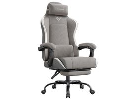 Ergonomischer Gaming Stuhl mit Fussstütze und Federkissen