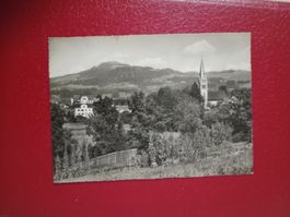 Rüti Tann kath. Kirche s/w Karte mit Bachtel