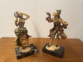 Statuettes décoratives de style Rocco/XVIIIe