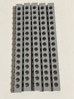 Lego Technik5 graue Lochbalken 15L