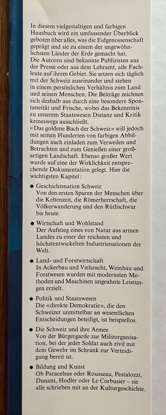 Libri: Das Goldene Buch der Schweiz – Usato da Kandergrund venduto da RHLF 1