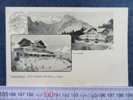 ADELBODEN BEO  HOTEL EDELWEISS WINTER UND SOMMER BILD AK