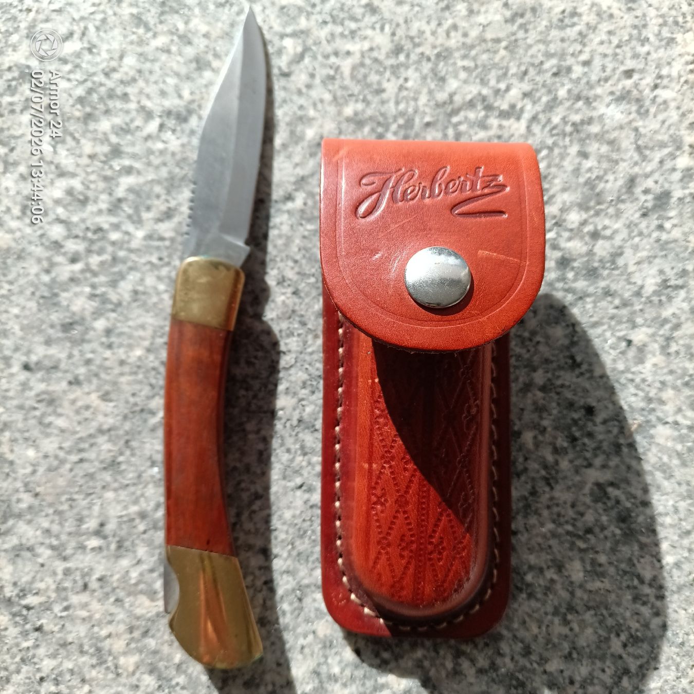 Taschenmesser: Sackmesser alt mit Lederetui – Gebraucht aus Emmen von Mocck