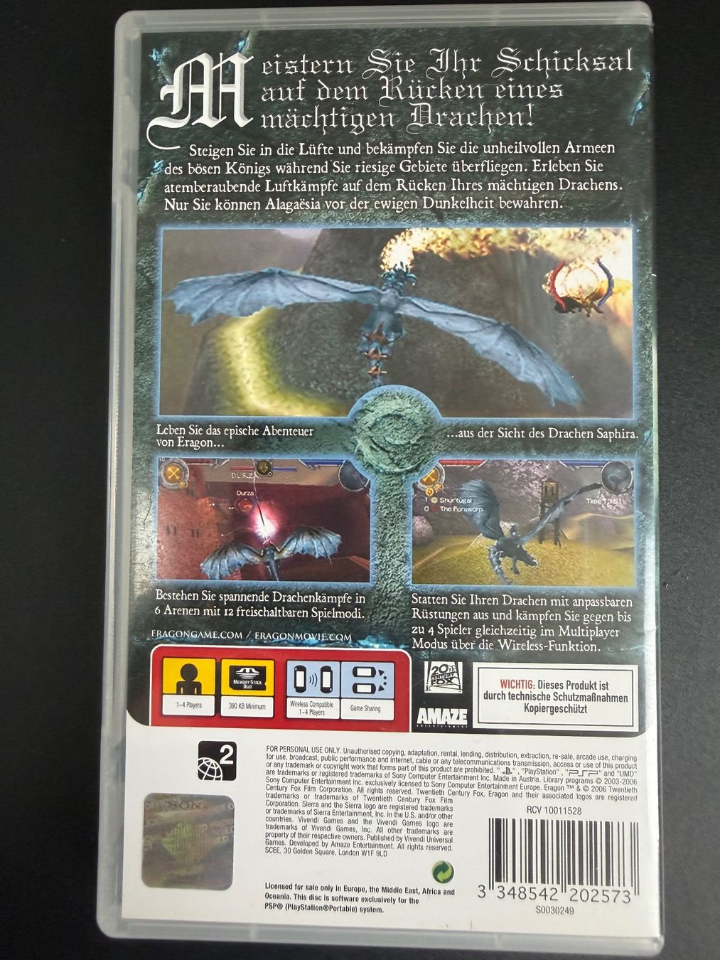 Sony Spiele: PSP Spiel Eragon - Top Zustand – Gebraucht aus Seuzach von Dane.l.1 2