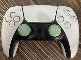 PS5 Controller Grips / Noppen (Weiss/Grün)