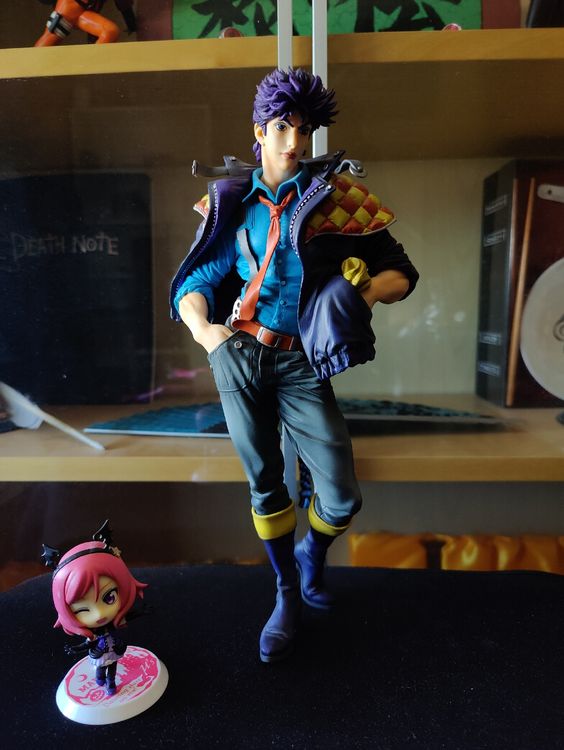 JJBA Figurine d'action - 25cm Ensemble de Figurines animées avec Accessoires | Visage modifiable | Joint Mobile | Décoration de Bureau en PVC Faite à la Main | Cadeaux d'anniversaire