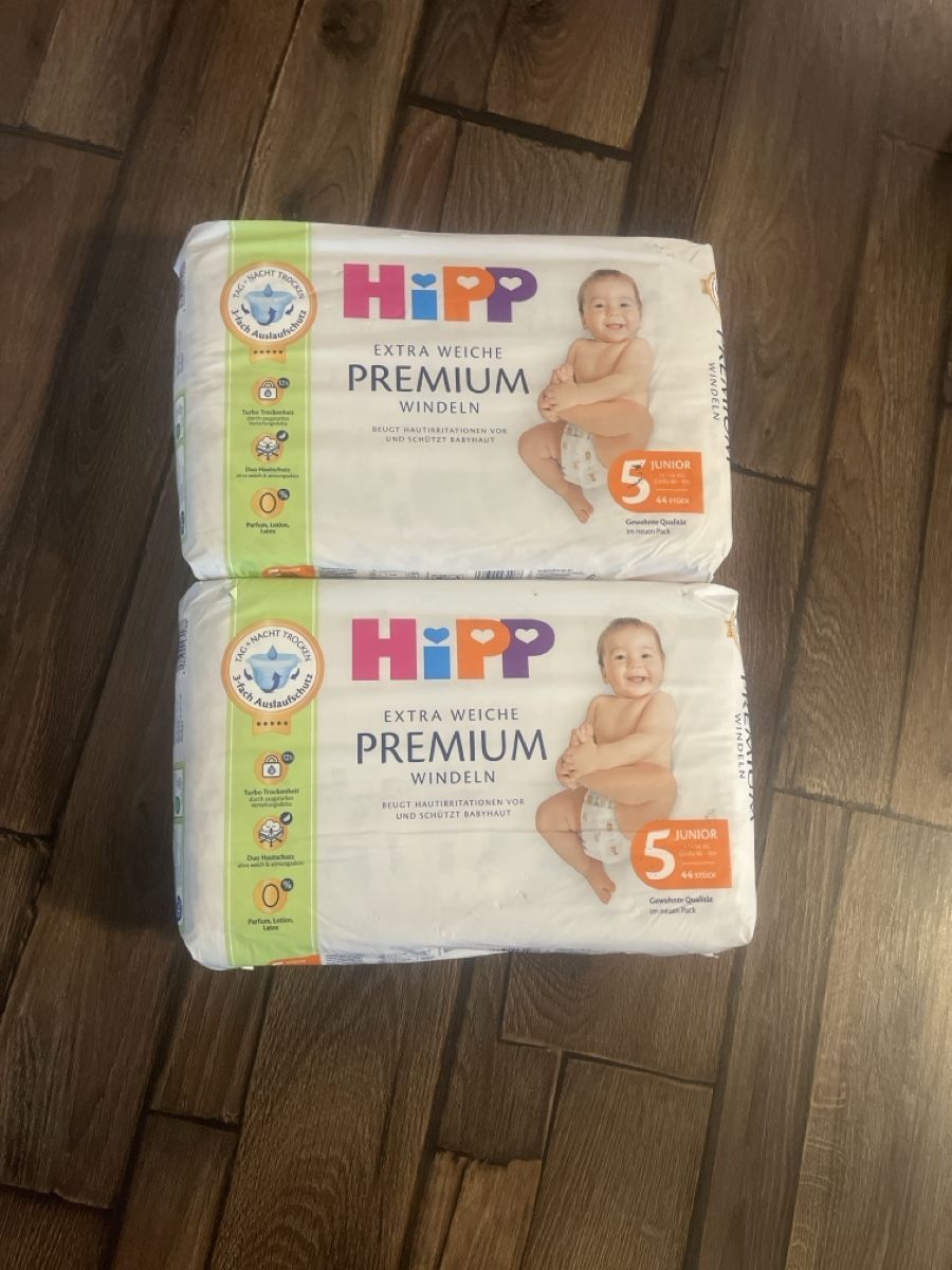 Windeleimer & Windeln: 2x Hipp premium Windeln 5  – Neu und originalverpackt aus Hauptwil von fer_2klv