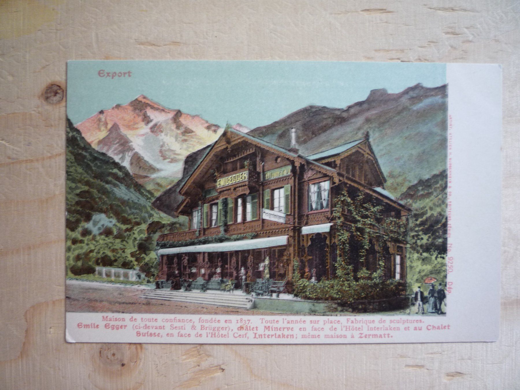 Ansichtskarten: Chalet Emil Egger, Interlaken, 108516 – Gebraucht aus Rieden SG von Brockehuesli