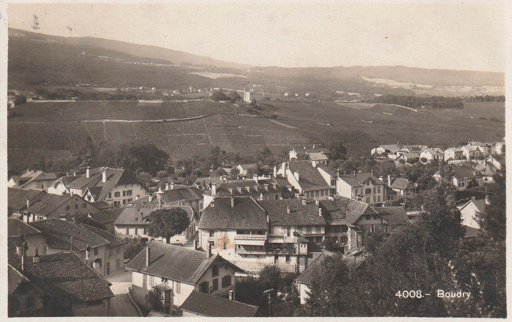 Ansichtskarten: AK Boudry - gel. 1927 – Gebraucht aus Fribourg von schnalla92