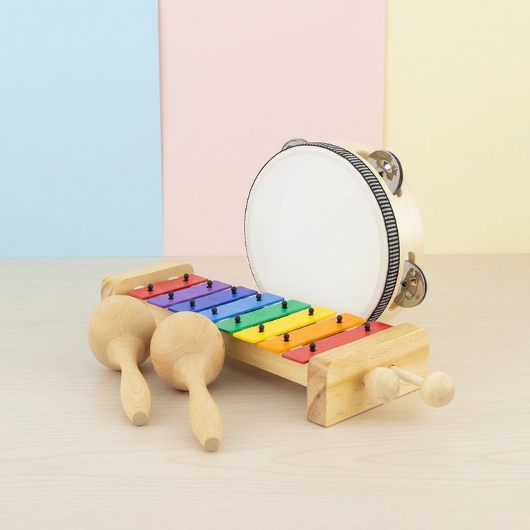 SET MUSICAL : 3 INSTRUMENTS EN BOIS ( NEUF ) (Neu und originalverpackt ...