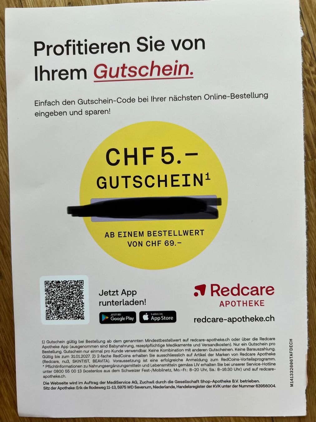 Buoni: Redcare Apotheke Rabattcode 5.- – Nuovo e nell'imballaggio originale da Glattpark(Opfikon) venduto da ste_n99y
