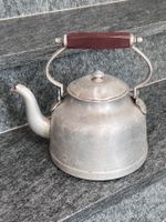 Antiker Alu Wasserkessel, Teekanne Jugendstil Aluminium