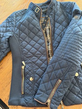 Hollister Damen Steppjacke Gr. S Übergangsjacke Blau Gold...