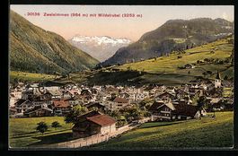 Zweisimmen, Ortsansicht mit Wildstrubel