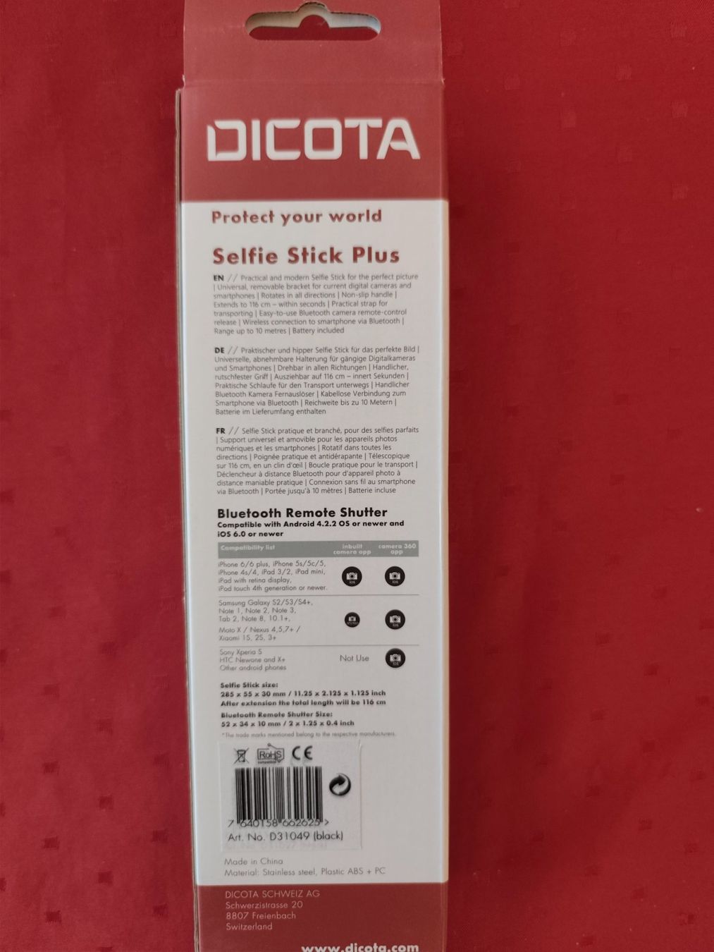 Halterungen: Neuer Dicota Selfie Stick Plus – Neu und originalverpackt aus Eschenbach LU von Orchi 1