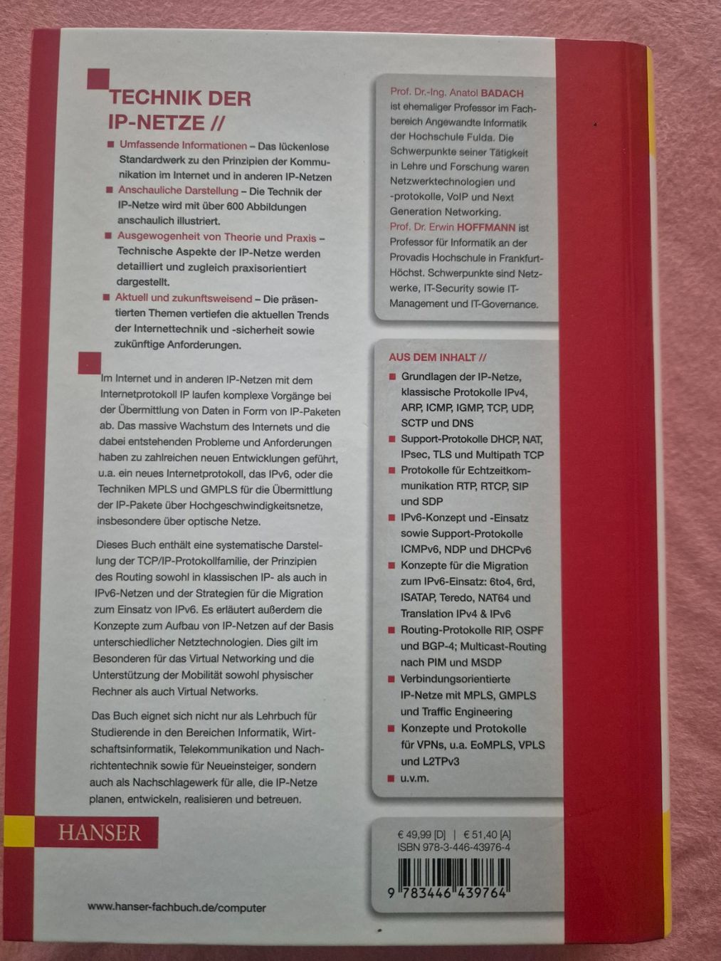 Libri: Fachbuch Technik der IP-Netze Badach Hoffmann 3. Auflage – Usato da Ittigen venduto da eselsu 1