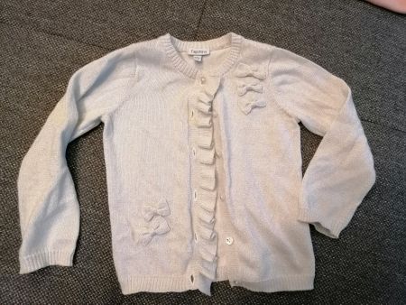 Fagottino Strickjacke Glitzer weiss 12-18M Mädchen