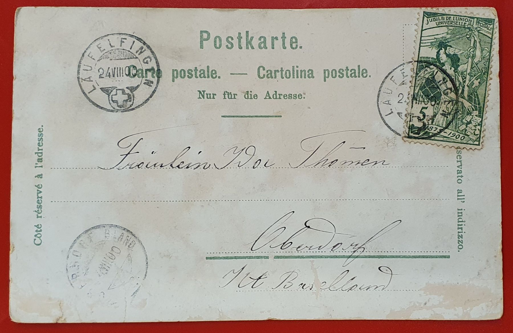 Cartoline postali: Gruss aus Waldkirch 1900 – Usato da Kreuzlingen venduto da Rschweiz1 1