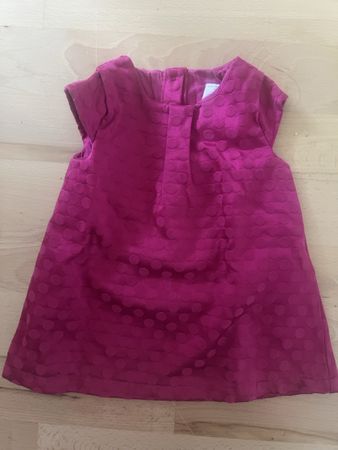 Mädchen Kleid pink mit Punkten in Grösse 62